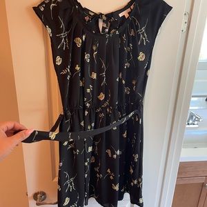Lauren Conrad black floral dress